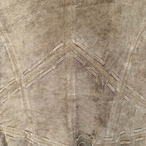 XOXO Suede Look Sherpa Lined Coat - Picture 4 of 8